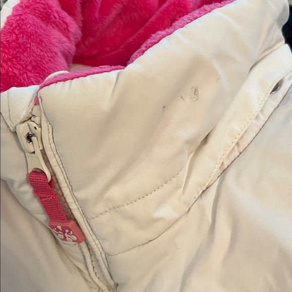 Weatherproof Garment Co White & Pink Quilted Puffer Ski Vest Kids Size 12 - Picture 16 of 16